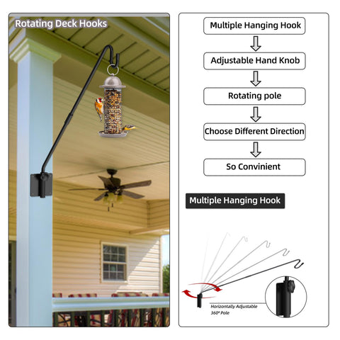 Monalife powder-coated metal bracket resists rust for outdoor use