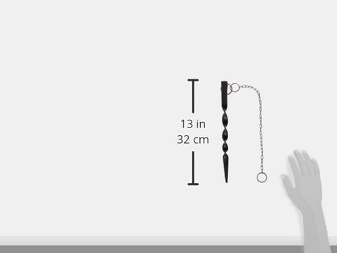 Monarch black stake anchors rain chain base for stable outdoor installations