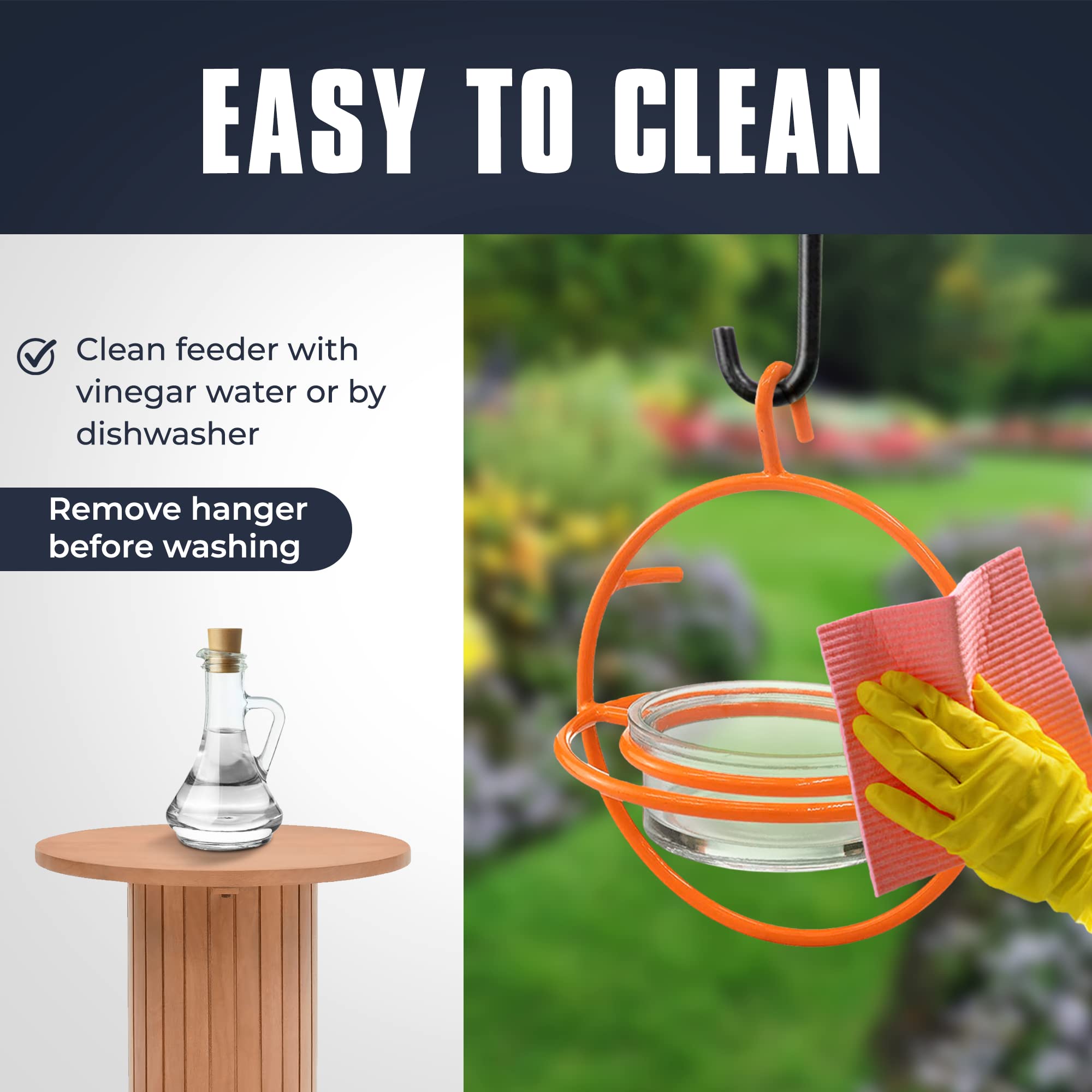 Monarch Abode easy cleaning: remove glass bowl and wipe.