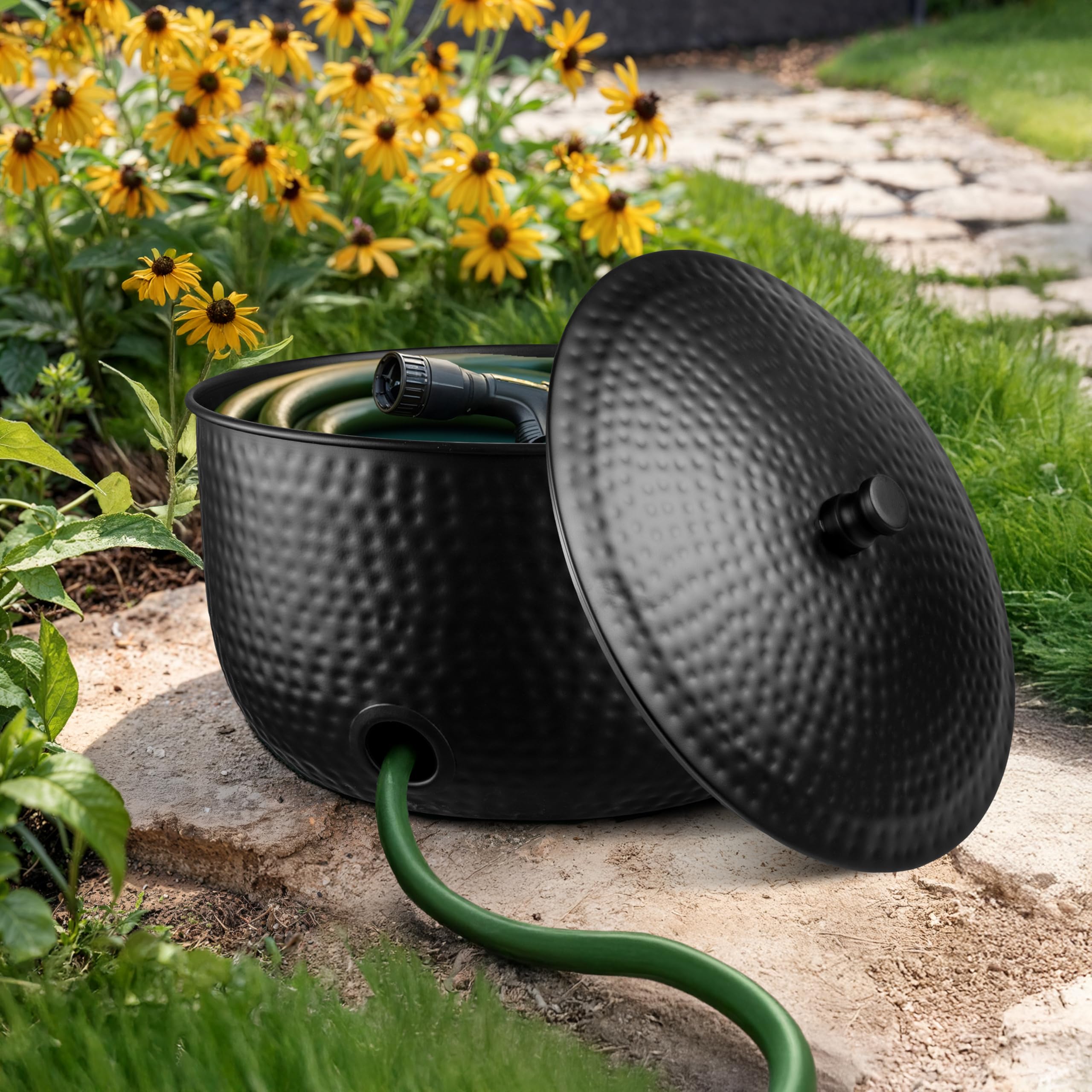 Monarch Abode spigot-side-drainage enables easy hose access outdoors.