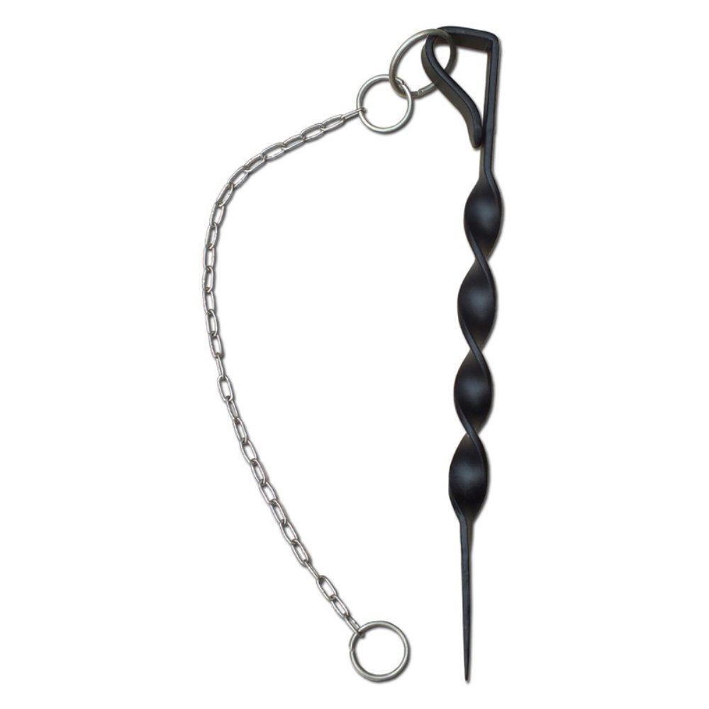 Monarch anchor stake with stainless chain adds sturdy ground support for outdoor rain chains