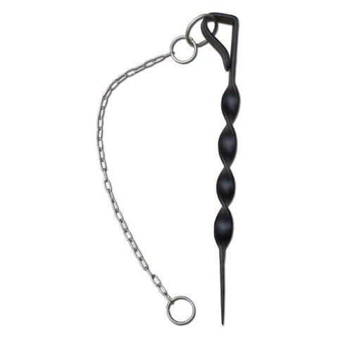 Monarch anchor stake with stainless chain adds sturdy ground support for outdoor rain chains