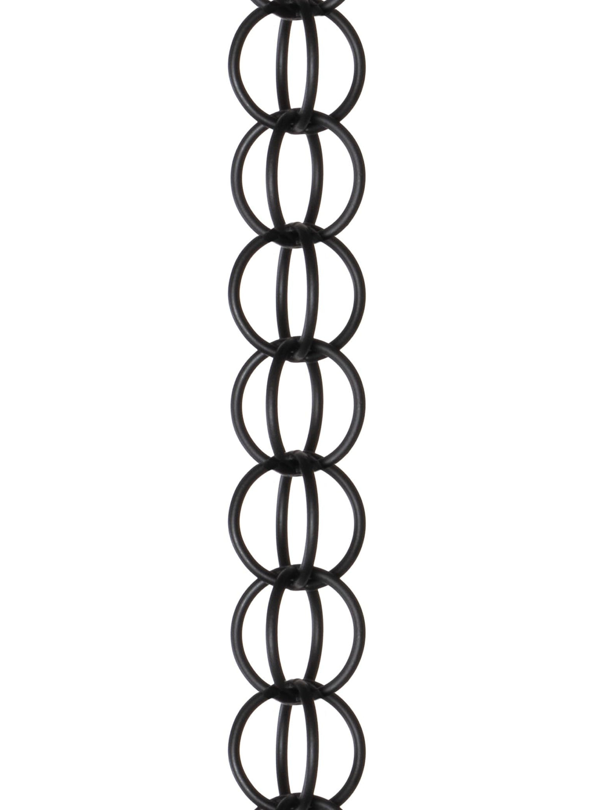 Monarch Rain Chains aluminum ring black 8.5 ft enhances curb appeal with a water feature.