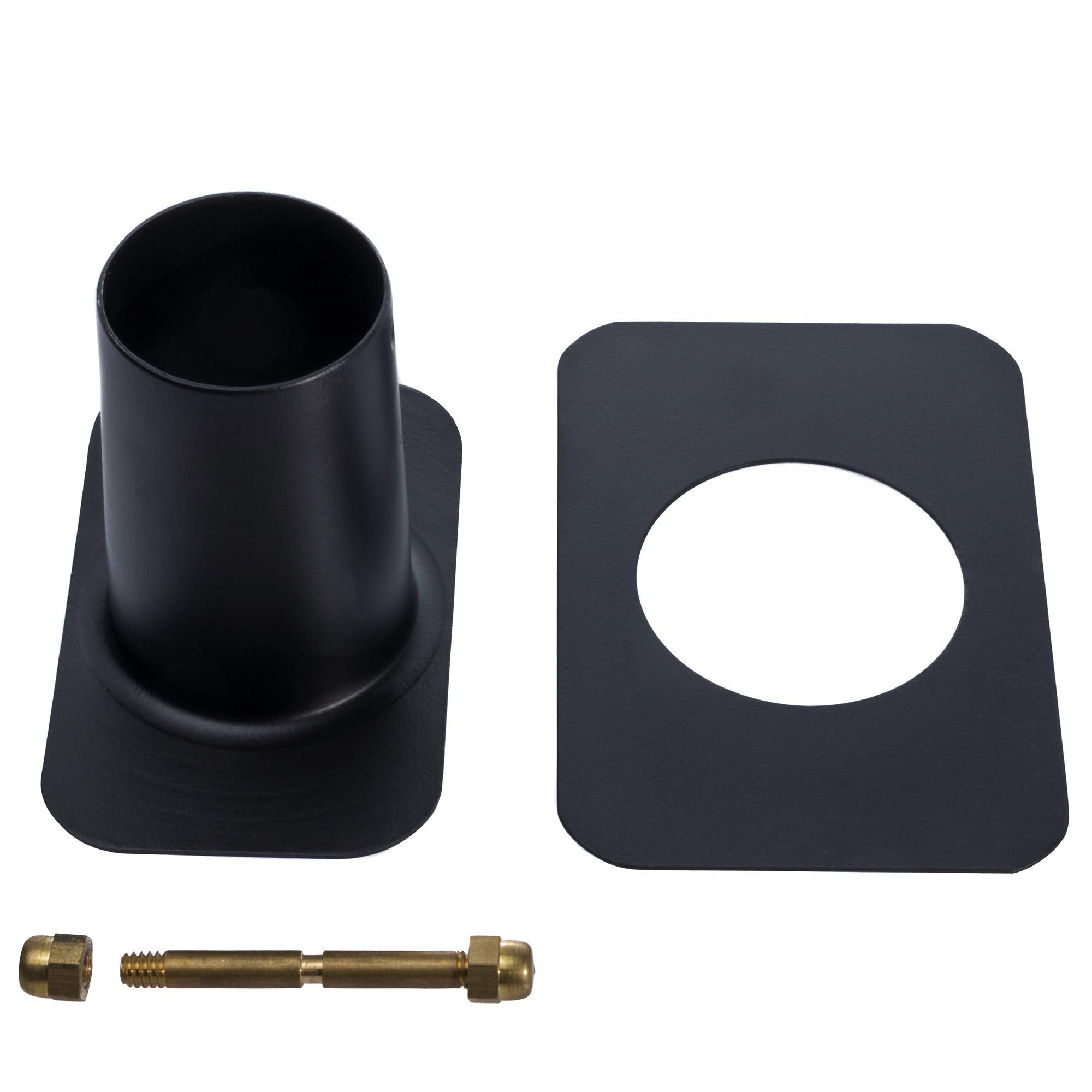 Monarch rain chains installation kit uses brass nut and bolt for stable mounting.