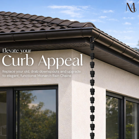 Monarch Rain Chains expandable length allows customization by adding or removing links.