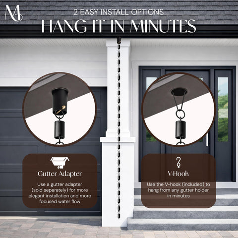 Monarch Rain Chains rust-resistant aluminum durable all-weather performance