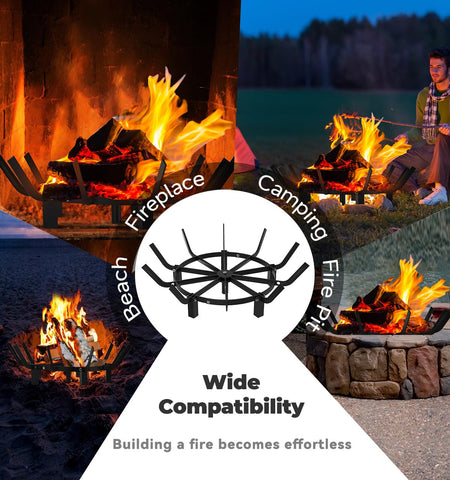 Mondazie safe, elevated wood stove grate reduces direct contact with the floor