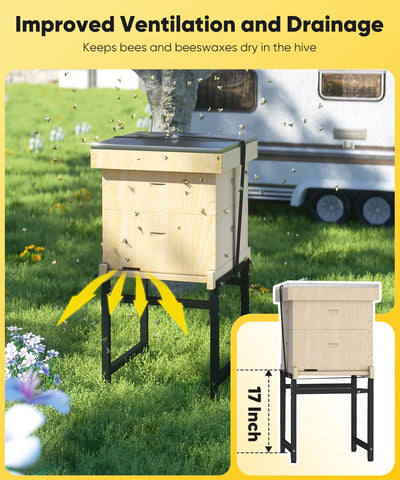 Mondazie sturdy steel with black finish offers durable, all-weather support.