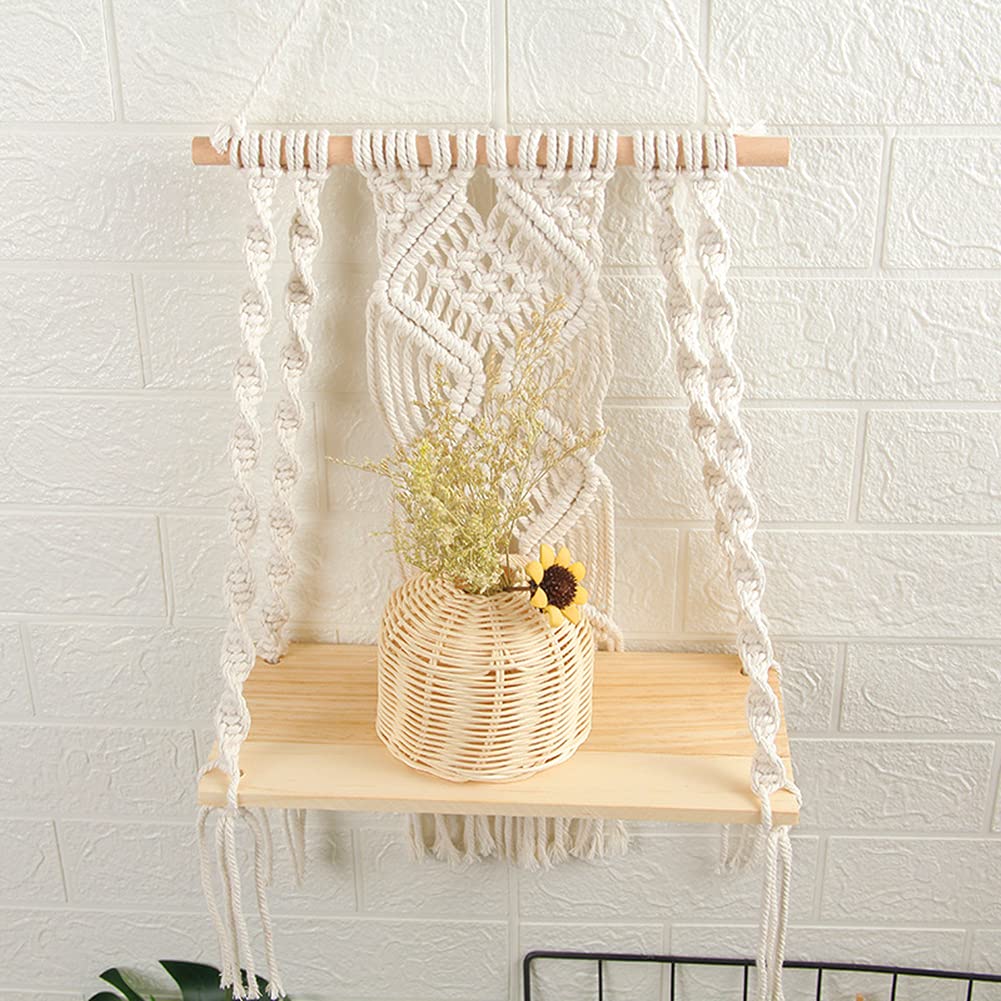 Mong wall-hanging shelf mounted on wall shows easy, non-marking installation.