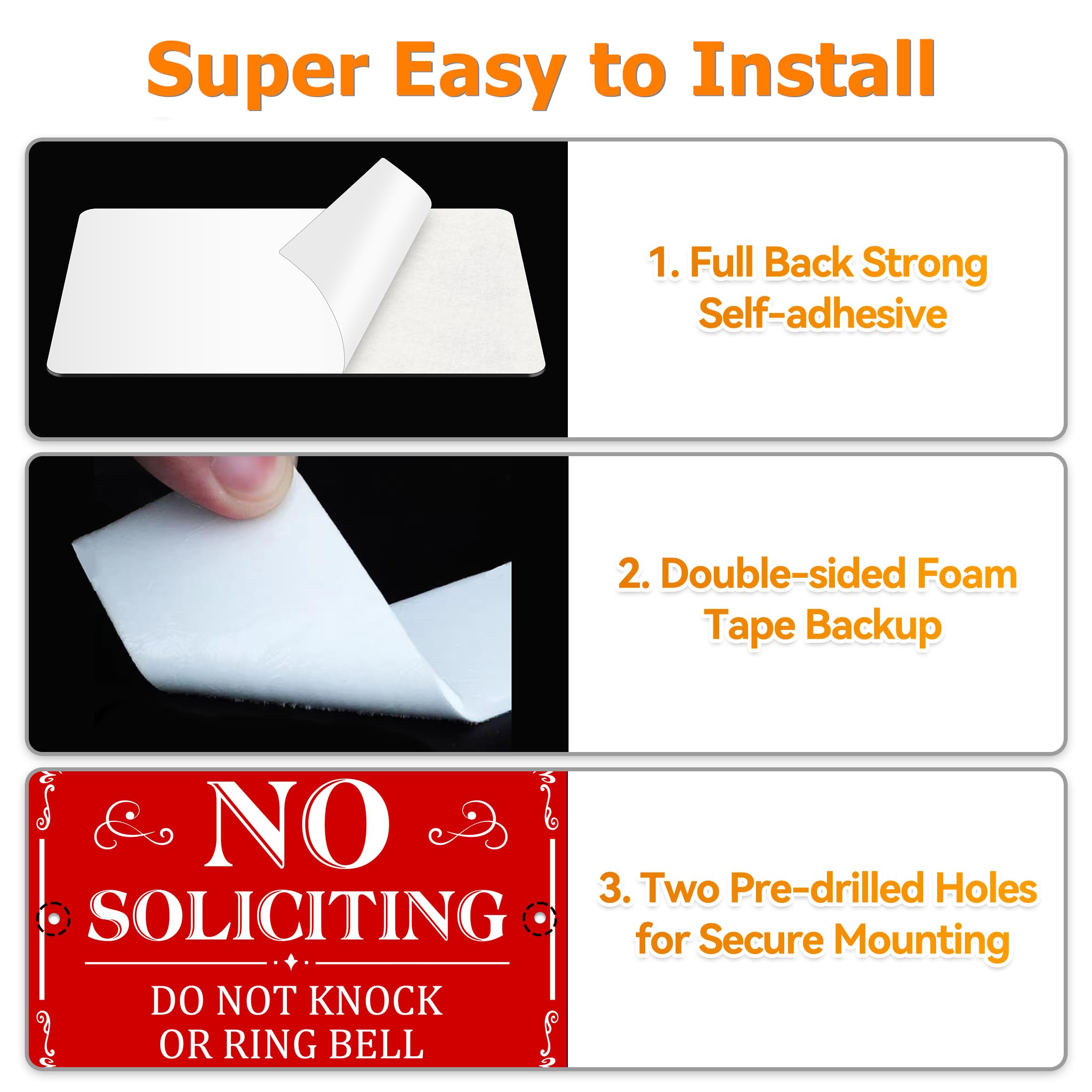 MongFun double-sided foam tape sign ensures secure mounting.