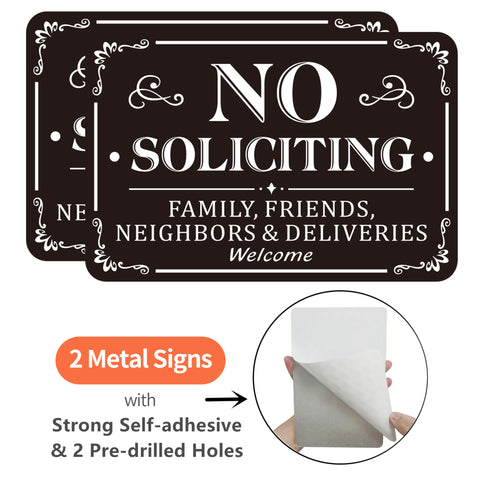 MongFun No Soliciting Sign on house facade, high visibility from distance