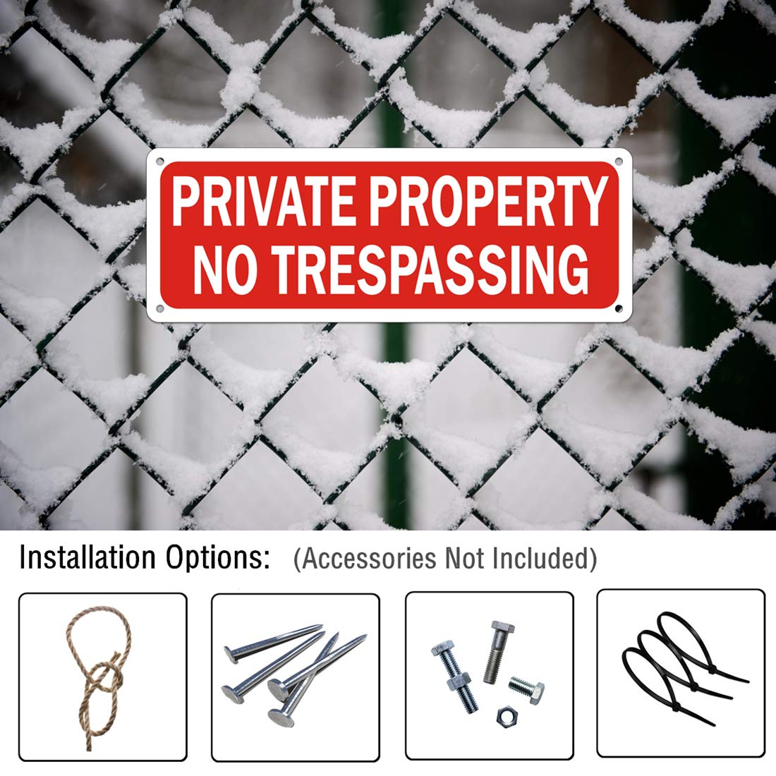 MongFun weatherproof aluminum sign for outdoor or indoor use.
