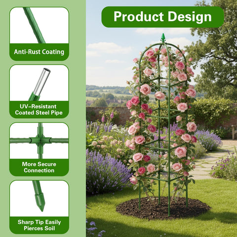 Monirsen adjustable height trellis adapts to plant growth stages and containers.