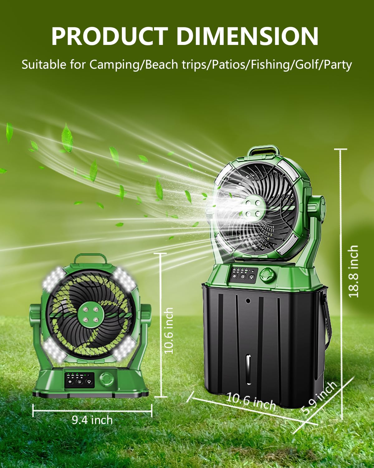Cordless portability makes camping, beach trips, and backyard parties easier.