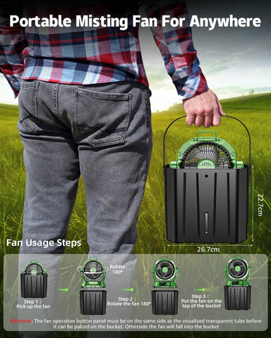 Compact, hangable design convenient for tents and trees.