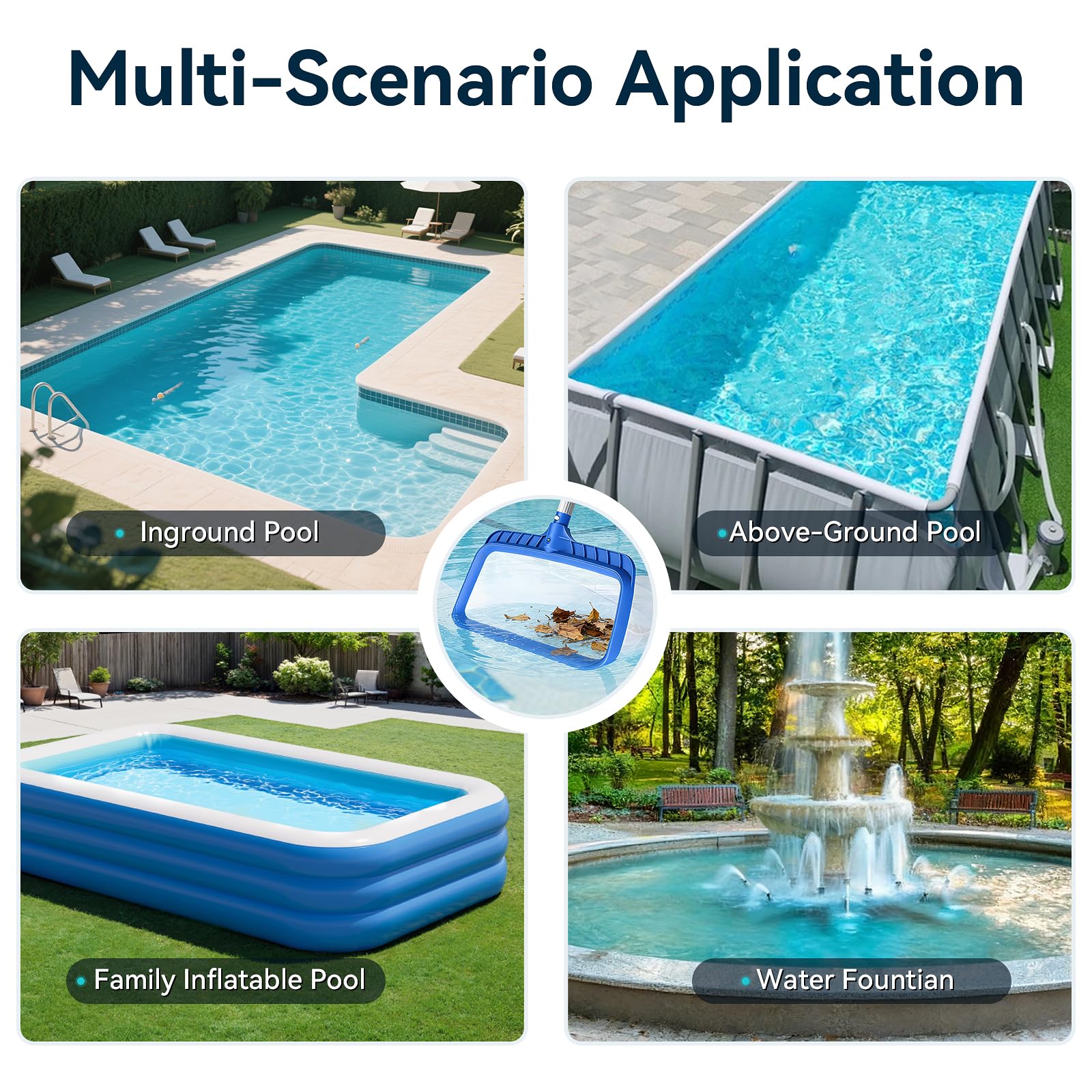 Monitok deep mesh design helps gather leaves after stormy days.