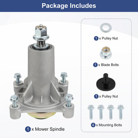 MONKEMON 532187281 mower spindle with corrosion-resistant aluminum construction
