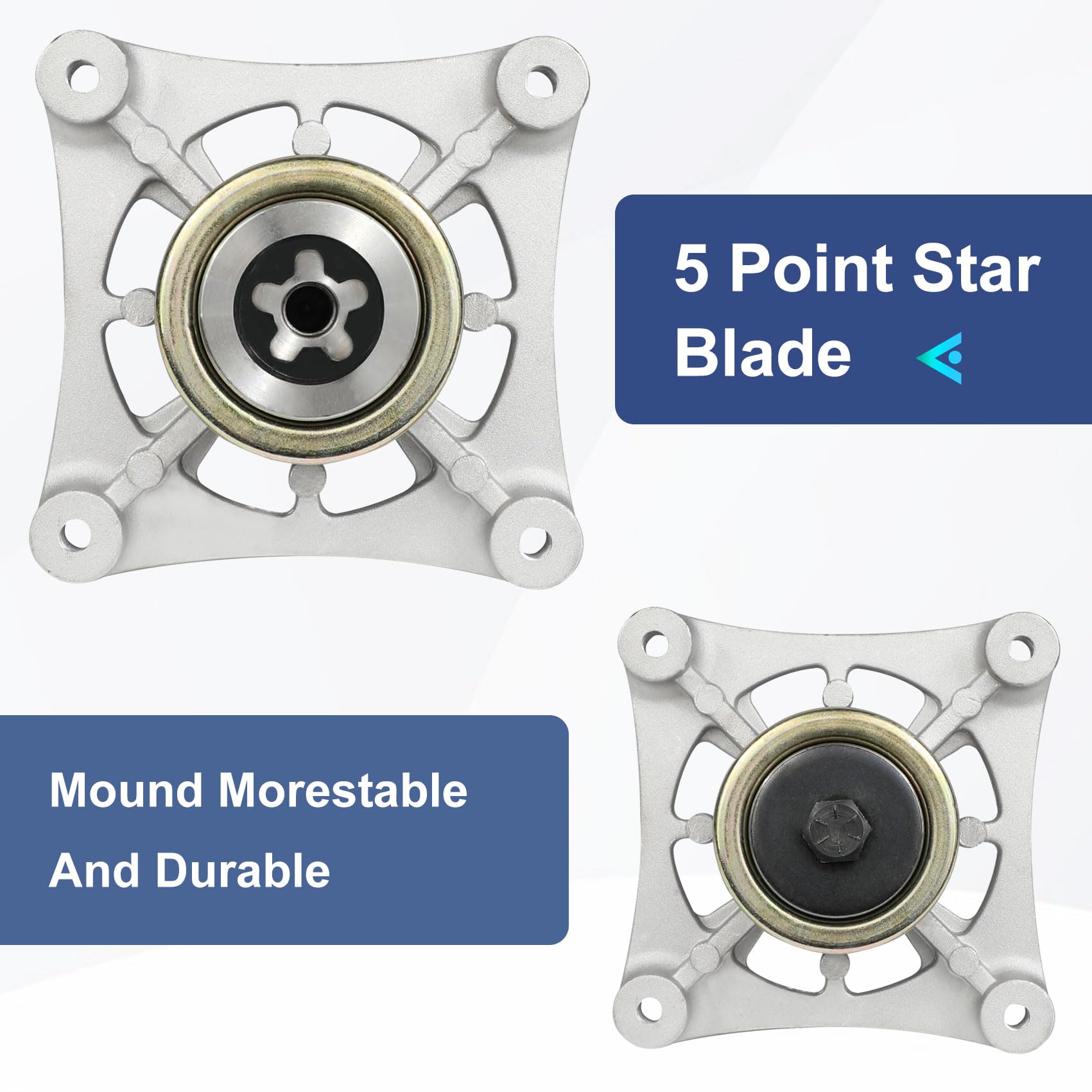 MONKEMON 567253301 mower spindle emphasizes precise blade mounting for balance