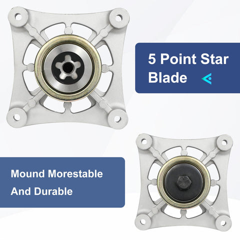 MONKEMON 567253301 mower spindle emphasizes precise blade mounting for balance