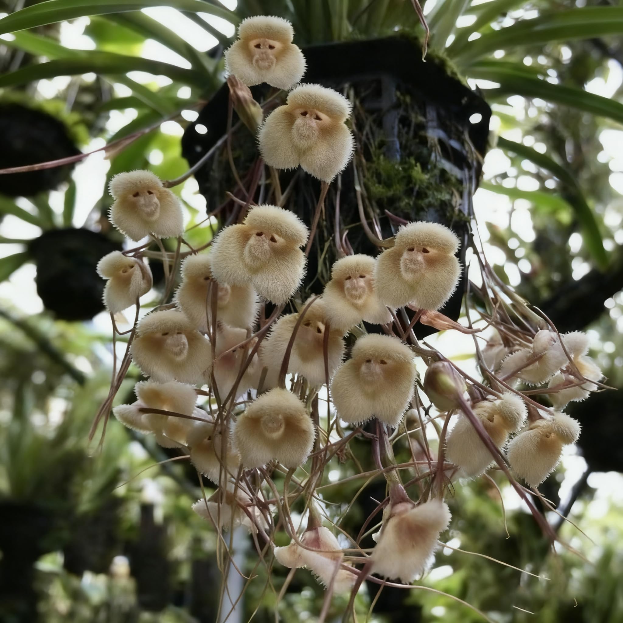 Monkey Orchid seeds show a monkey-face bloom for a striking home display.