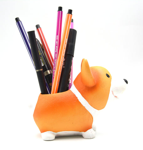 MONMOB Corgi brush holder stores brushes neatly and adds color.