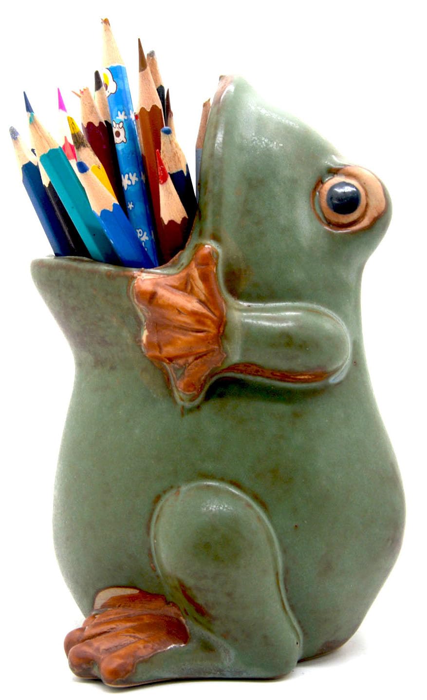 MONMOB frog planter ceramic for compact plants and decor