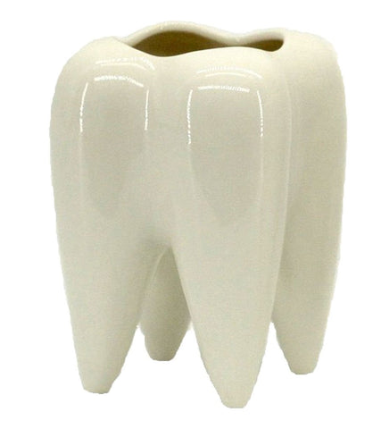 MONMOB tooth-shaped pot with glossy finish for contemporary decor