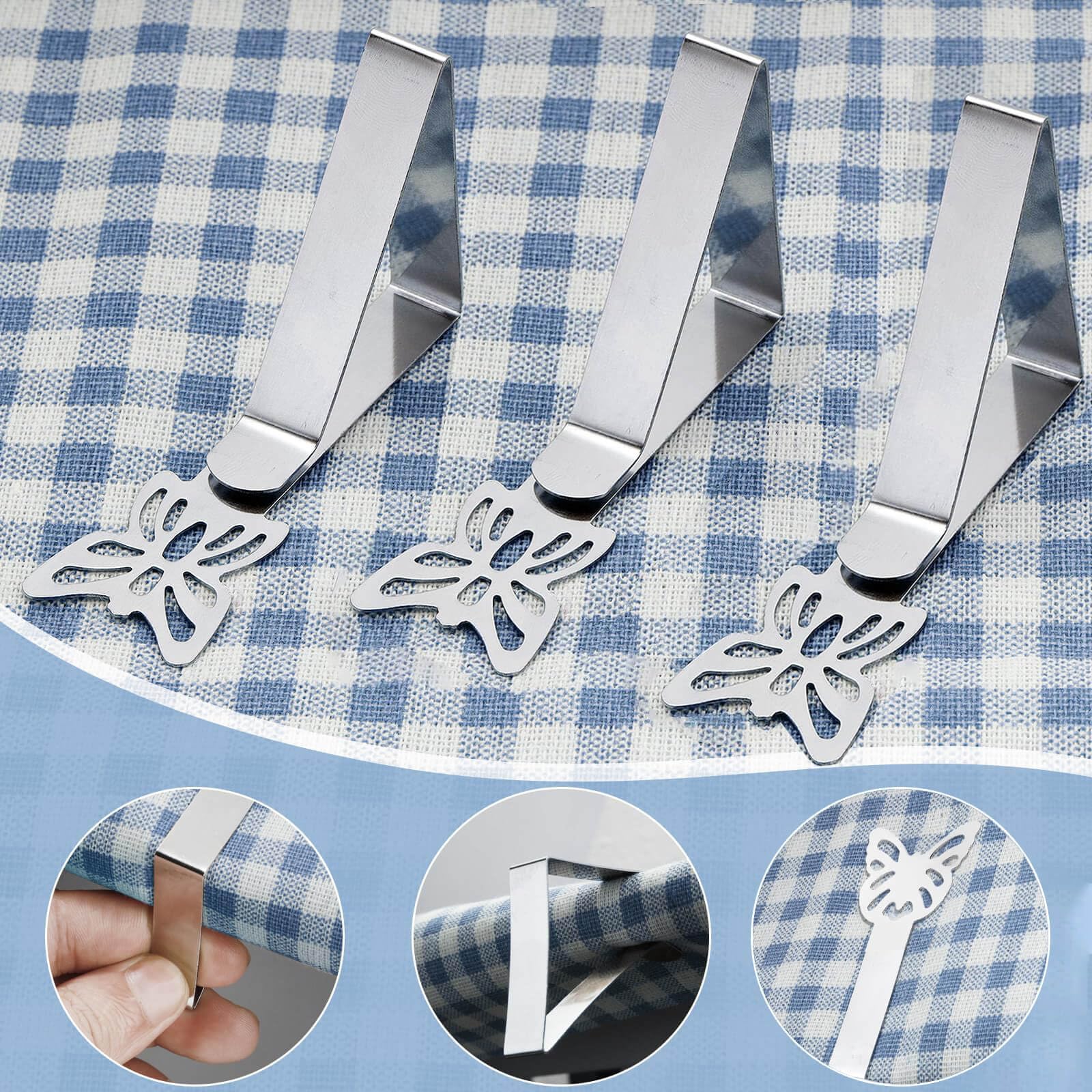 MONNCHA butterfly-tablecloth-clip provides secure hold for outdoor meals