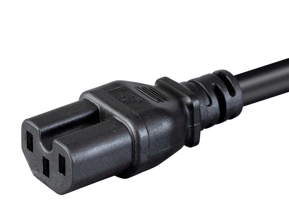Monoprice IEC60320 C15 end-connector for secure device inlets.