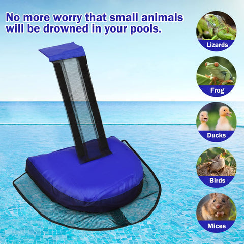 Monrocco Pool-Side Safety Ramp in use for simple animal rescue.