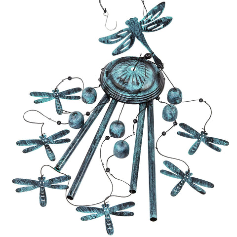 Monsiter QE wind chimes with 4 aluminum tubes for harmonious outdoors.