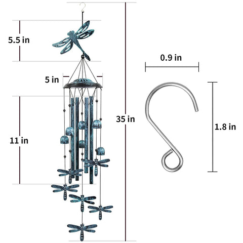 Monsiter QE hanging wind chimes with easy setup on porches.