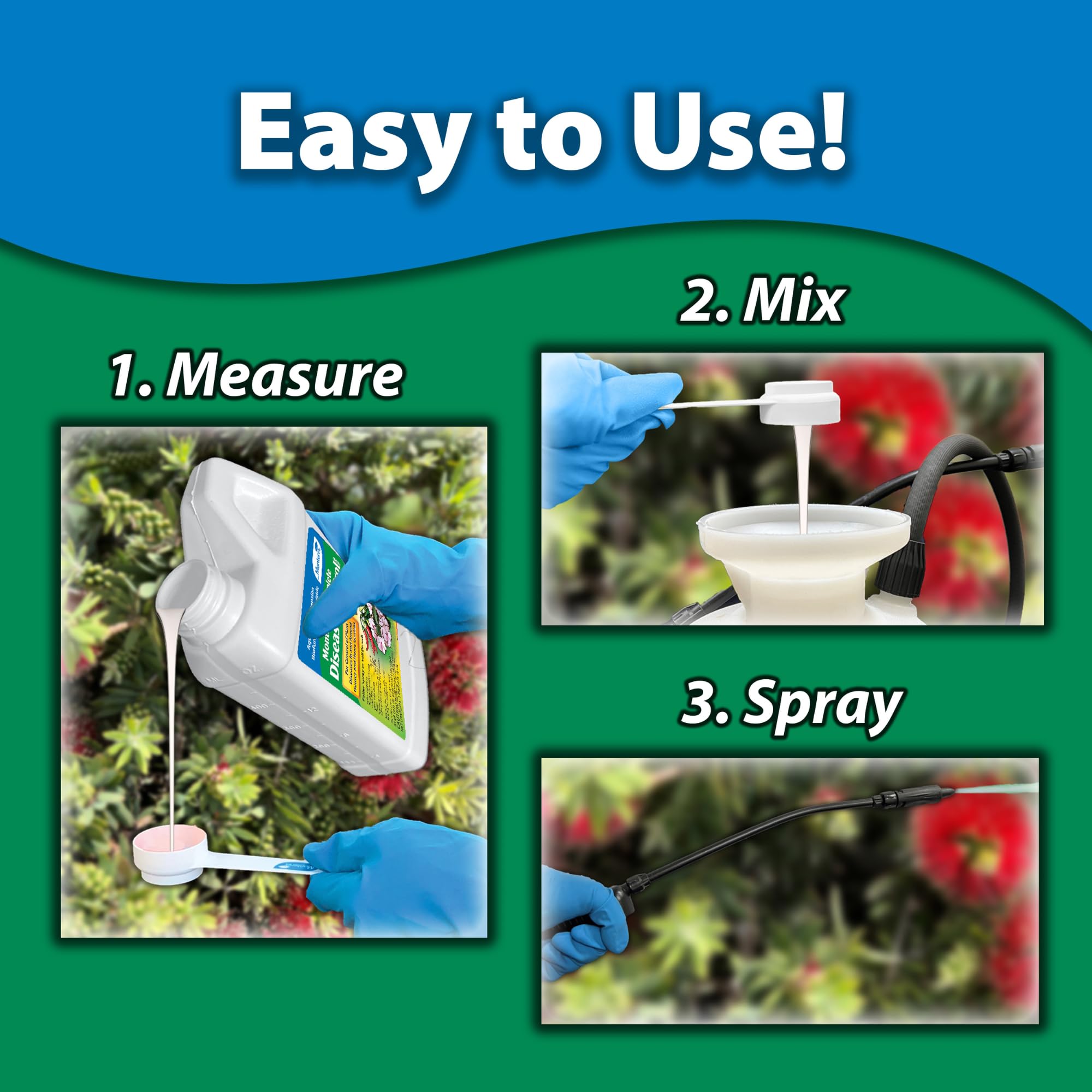 Monterey Complete Disease Control being sprayed onto plant foliage