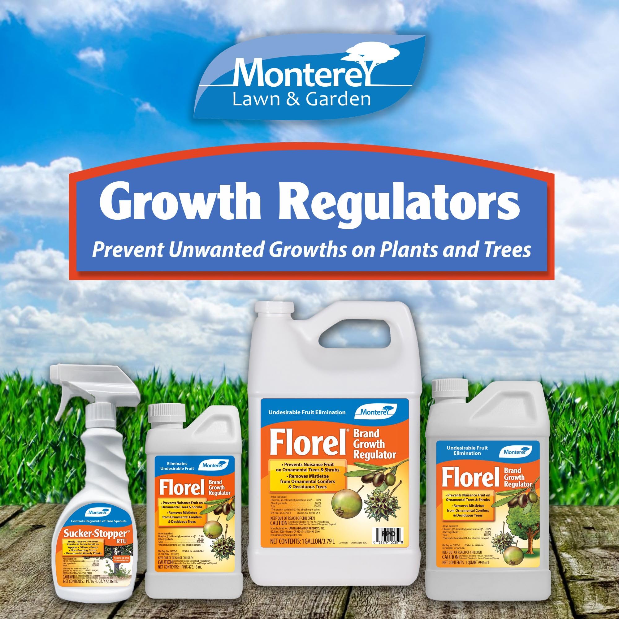 Monterey Florel spray application on a tree supports controlled growth when used as directed