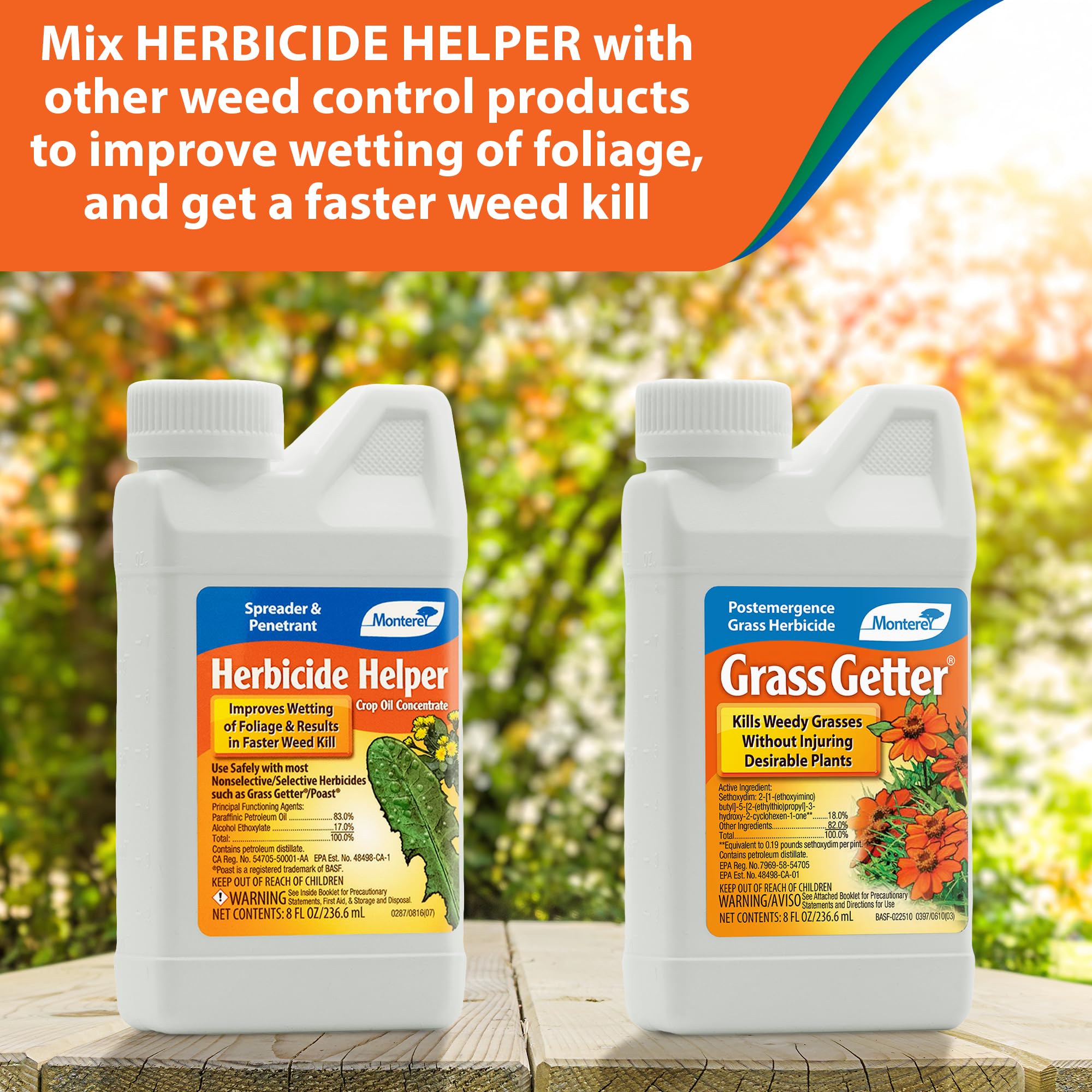 Grass Getter application over bed demonstrates over-the-top spray capability.