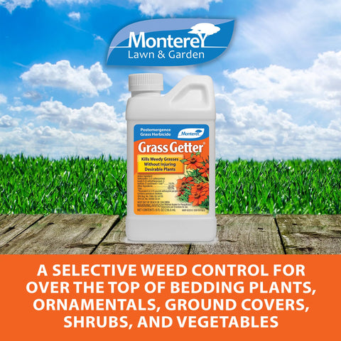 Monterey Grass Getter bundled with measuring spoon for accurate dosing.