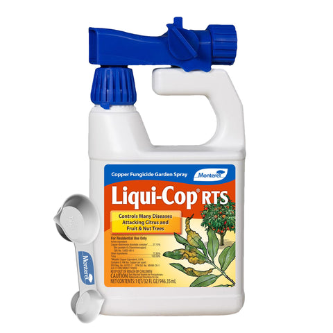 Monterey Liqui-Cop bundle with measuring spoon for precise garden mixing