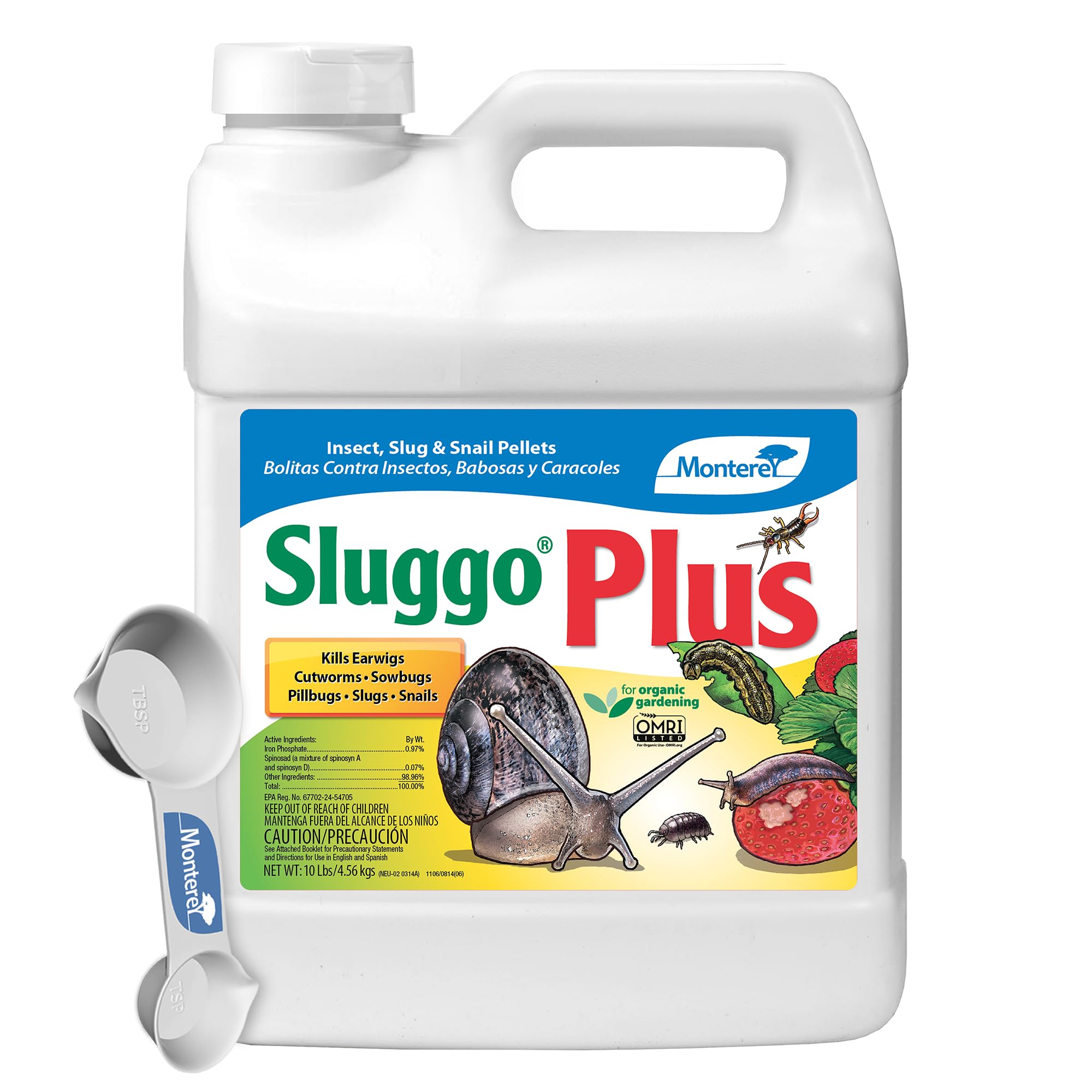 Monterey Sluggo Plus bundle with measuring spoon for precise garden application