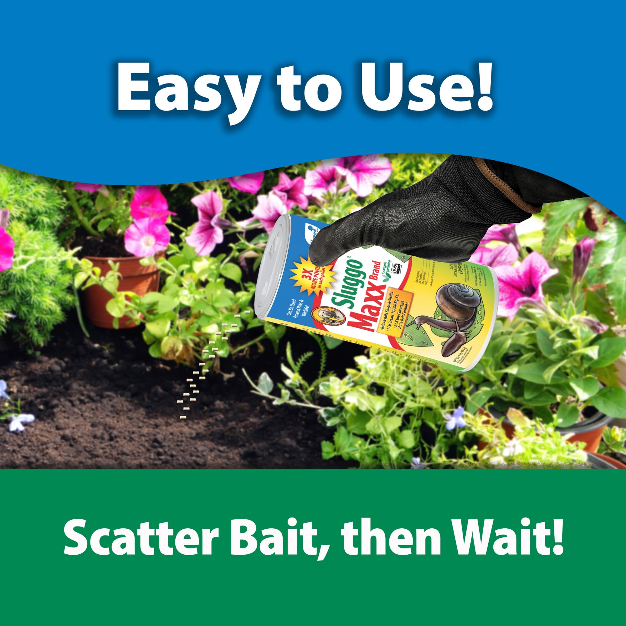 Monterey Slugo Maxx granules close-up for slug and snail control