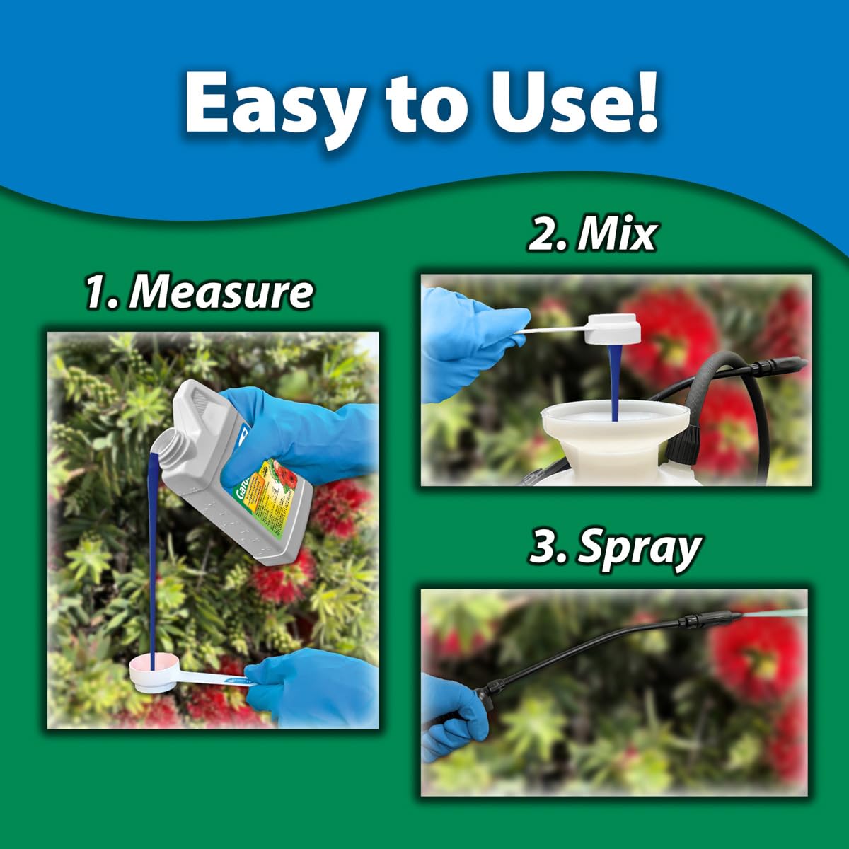 Ornamental plants treated with Monterey Spinosad to limit pests.