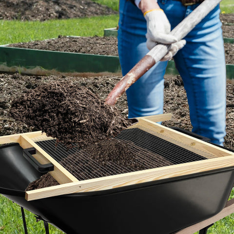 Montex Garden Rock Sifter with 0.5-inch mesh for clean, debris-free soil.