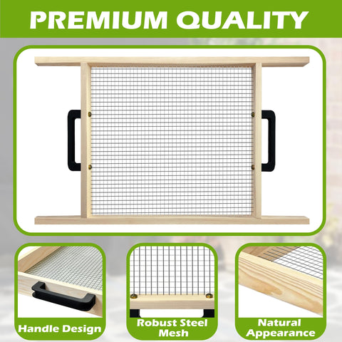 Montex precision mesh zero point five inch provides smoother soil texture.
