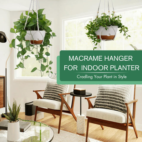 Montresor thick-material 10-inch hanging plant pot ready for outdoors.