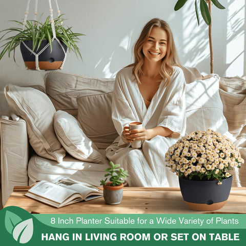 Montresor 2-pack hanging planters ideal for balcony or apartment