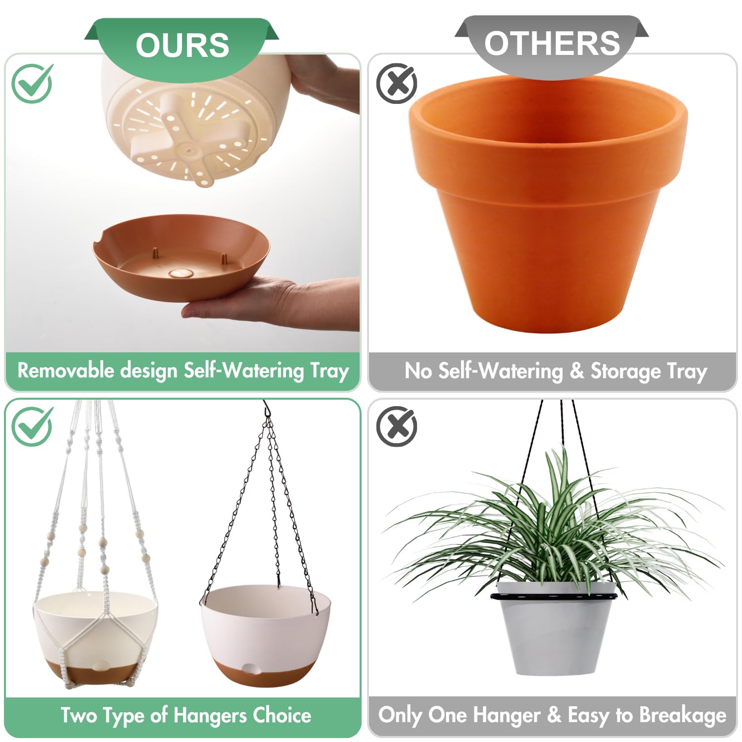 Montresor 3-pack includes 8/10/12-inch planters for versatile arrangements
