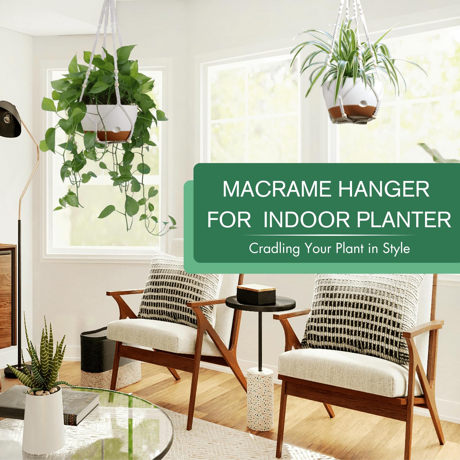 Montresor 8-inch hanging plant pot made from durable plastic for outdoor use.