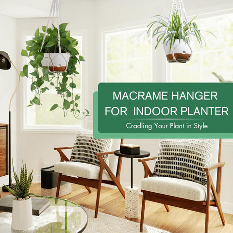 Montresor 8-inch hanging plant pot made from durable plastic for outdoor use.