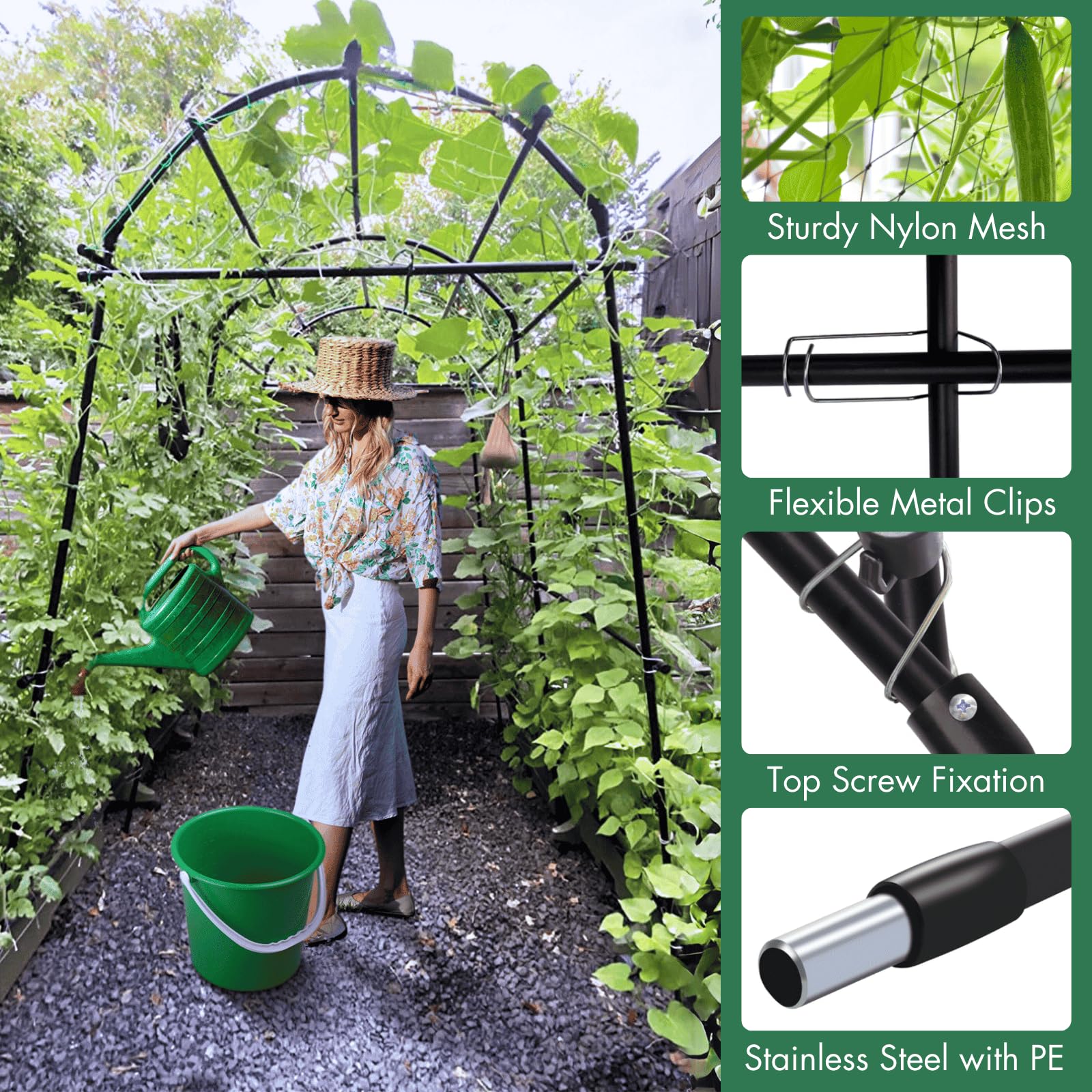 Adjustable width from 35 to 51 inches fits beds and paths