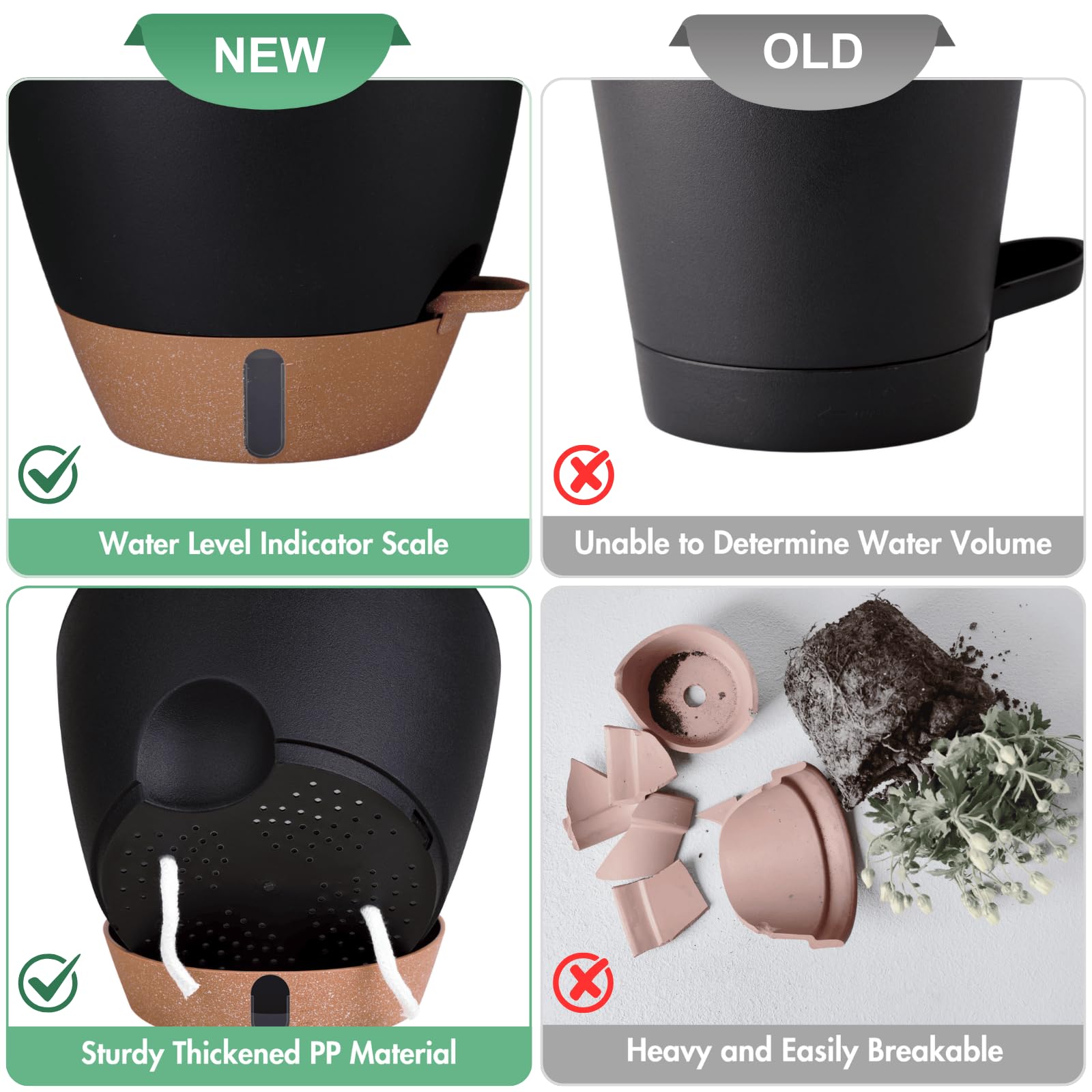 Montresor triple-size bottom watering set for 8-12 inch plants.