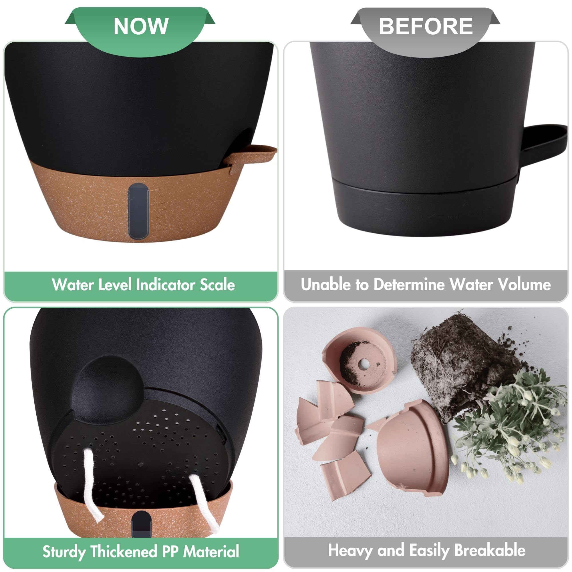 Stackable Montresor pots save space when stored